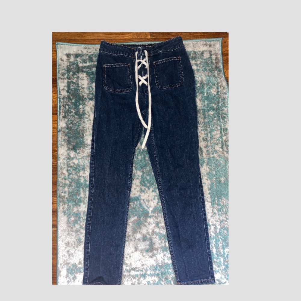 Zara lace up jeans